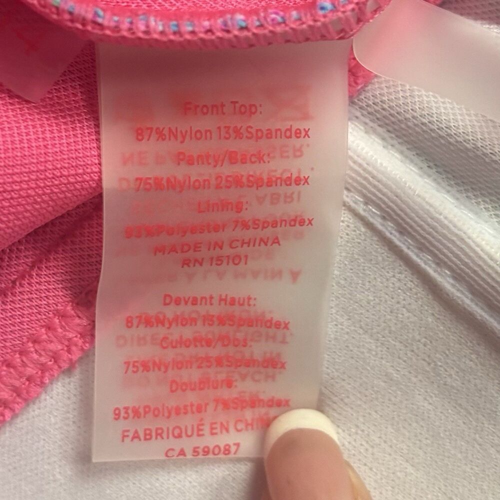 Lilly Pulitzer Flamenco One Piece Swimsuit Shell Me Something Good Size 14 - Picture 8 of 12